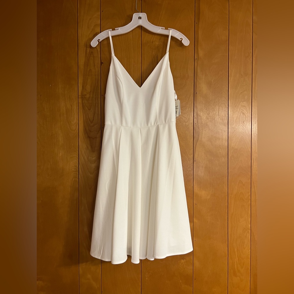 David’s Bridal Short Fit & Flare Plus Dress